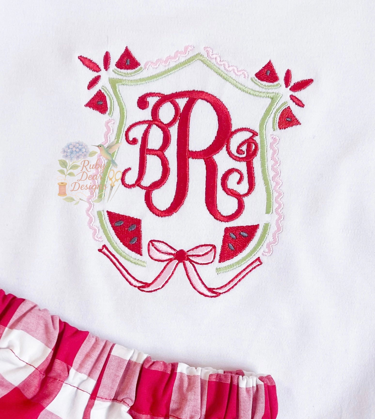 Watermelon Crest Machine Embroidery Design