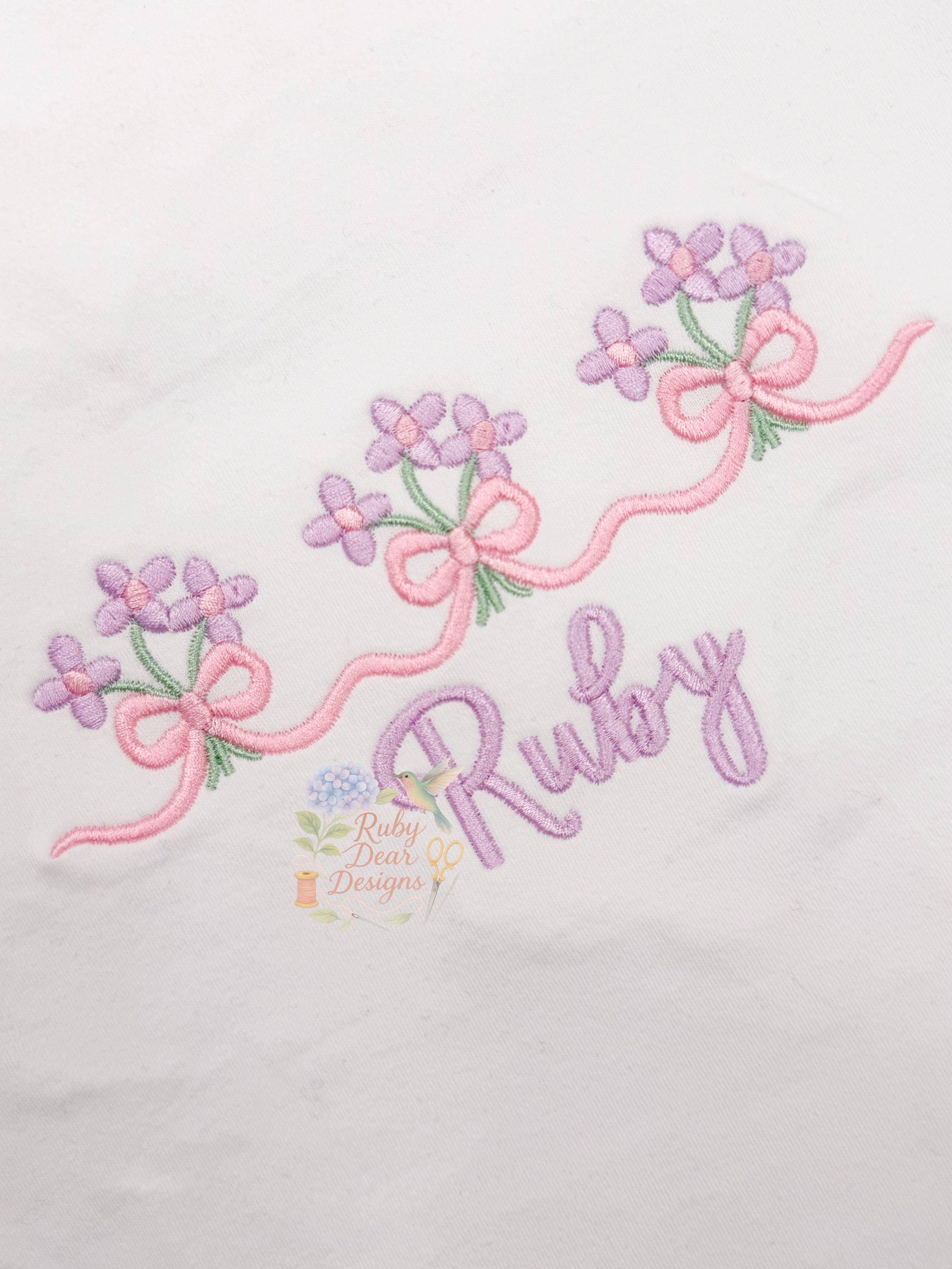 Floral Bouquet Trio Satin Stitch Machine Embroidery Design