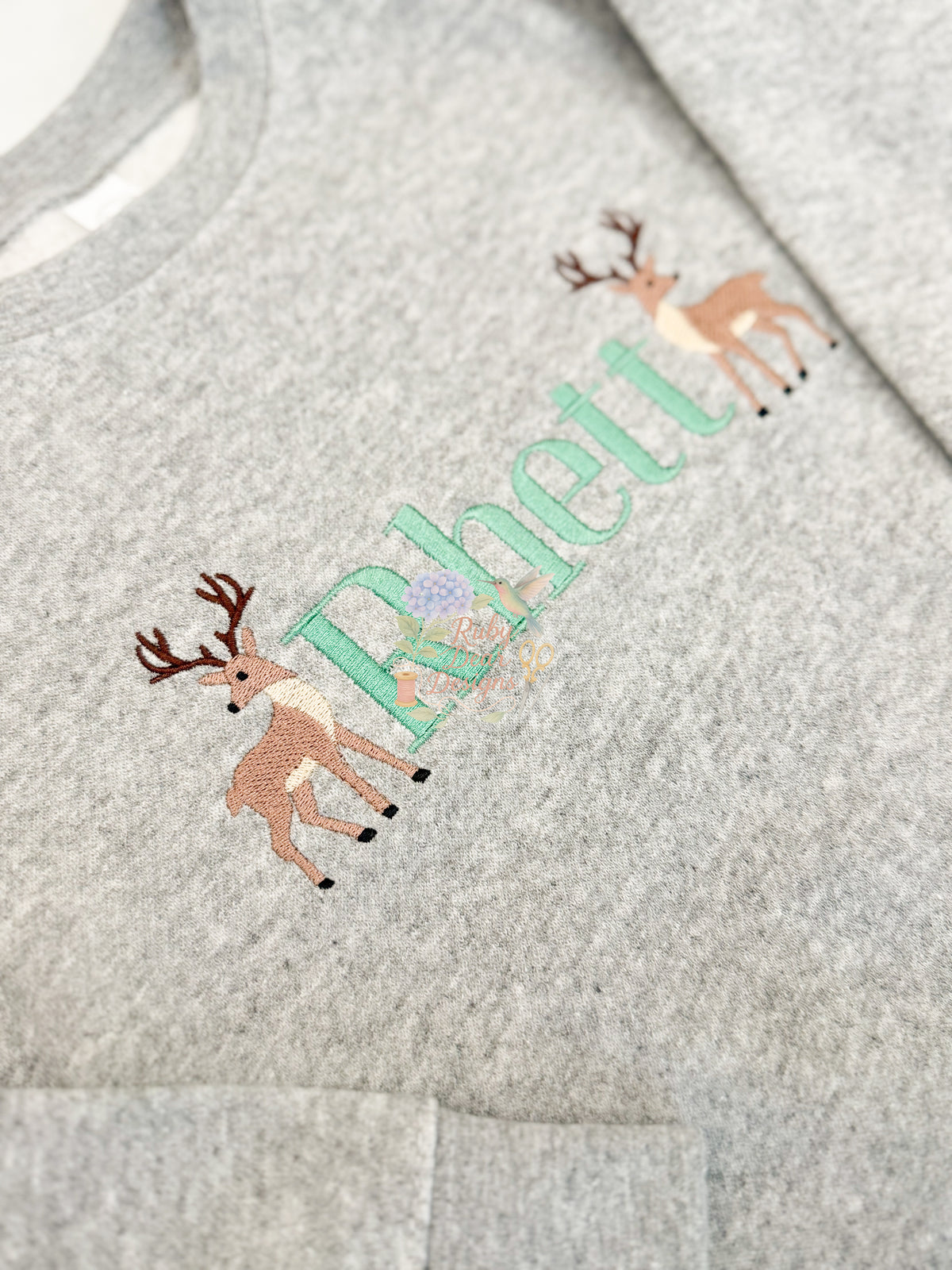 Buck Deer Mini Fill and Satin Stitch Machine Embroidery Design