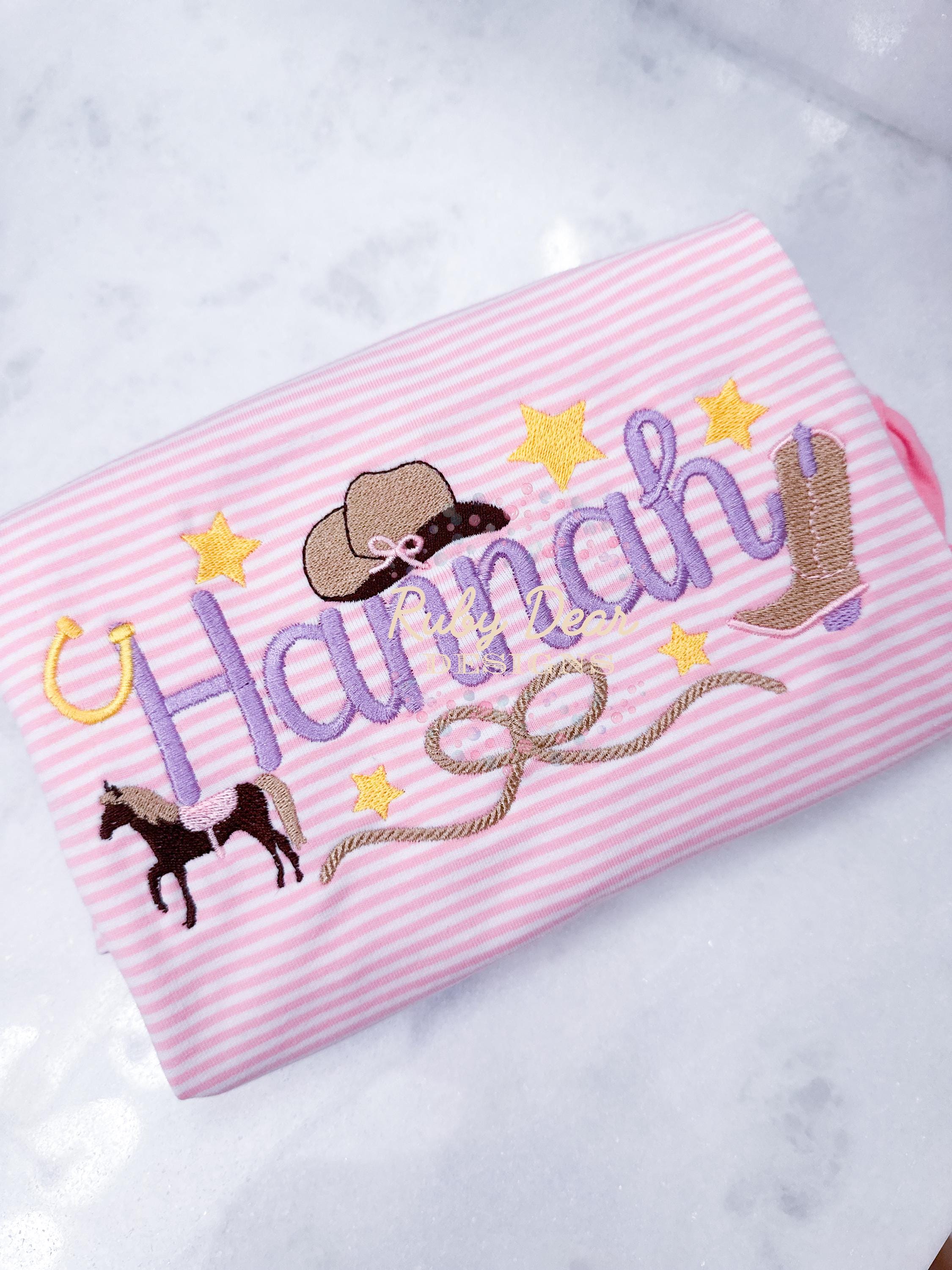 Build Your Own Cowgirl Mini Set of 6 Satin Fill and Bean Stitch Machine Embroidery Design *Font is NOT included!*