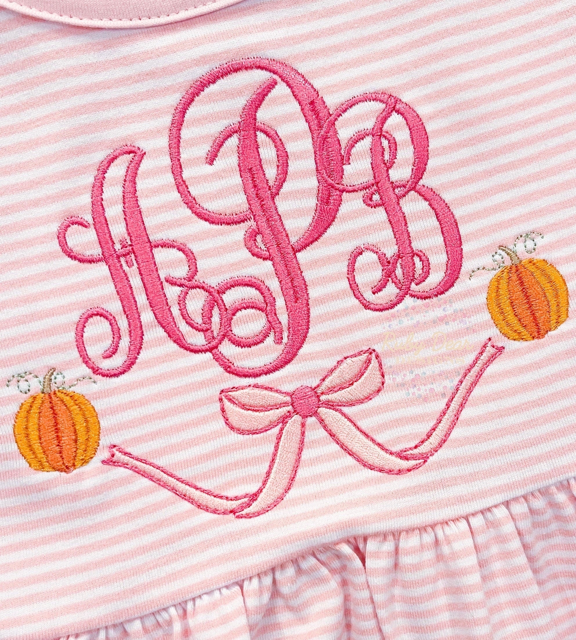 Satin Pumpkin and Bow Frame