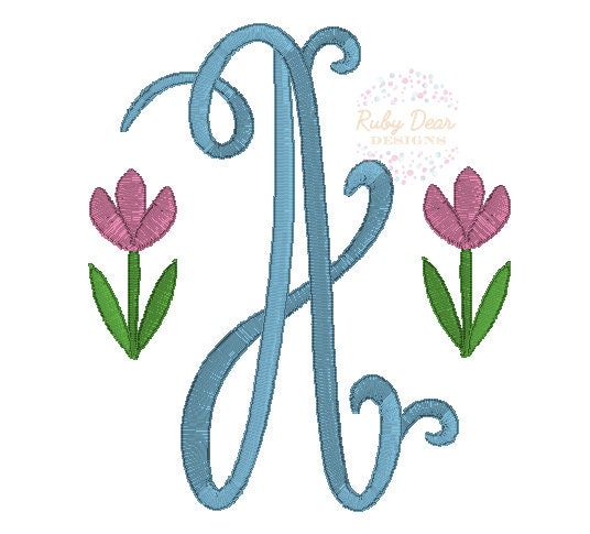 Mini Satin Stitch Tulip Machine Embroidery Design