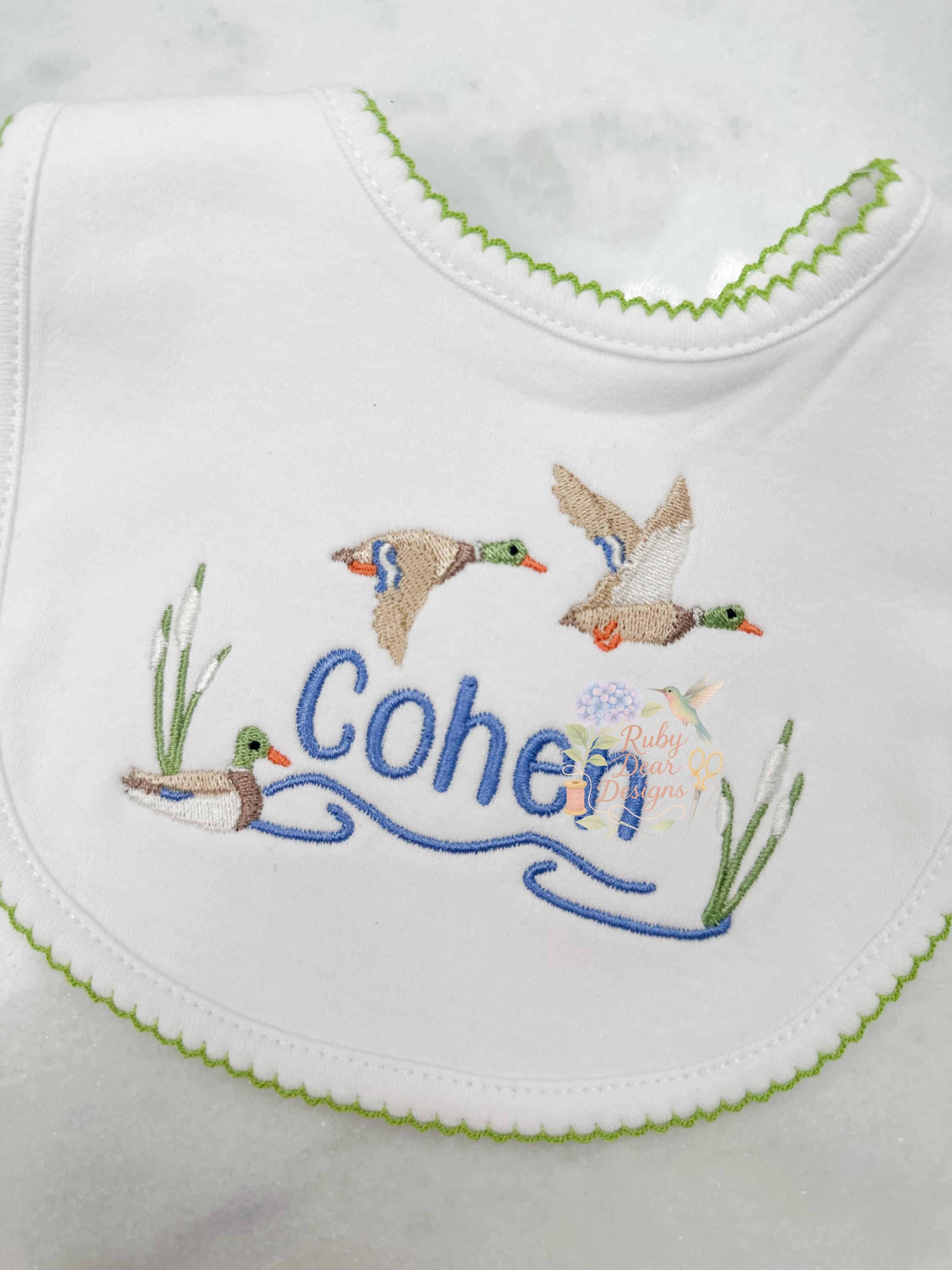 Mallard Duck Pond Fill and Satin Stitch Machine Embroidery Design