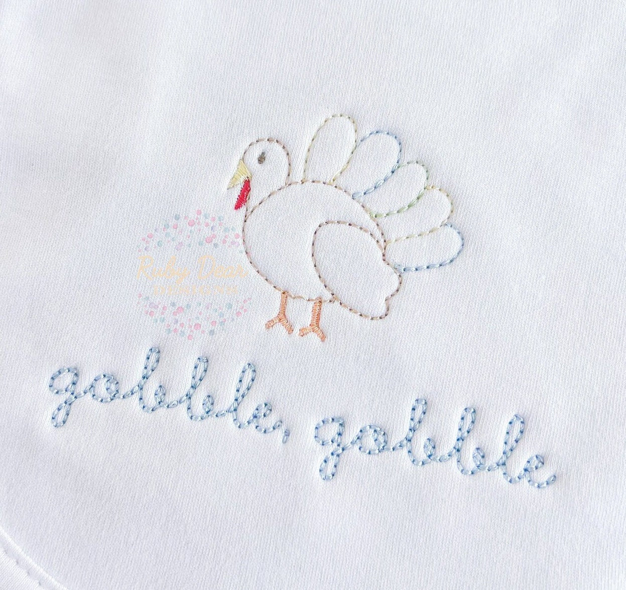 Turkey Single Mini Bean Stitch Machine Embroidery Design