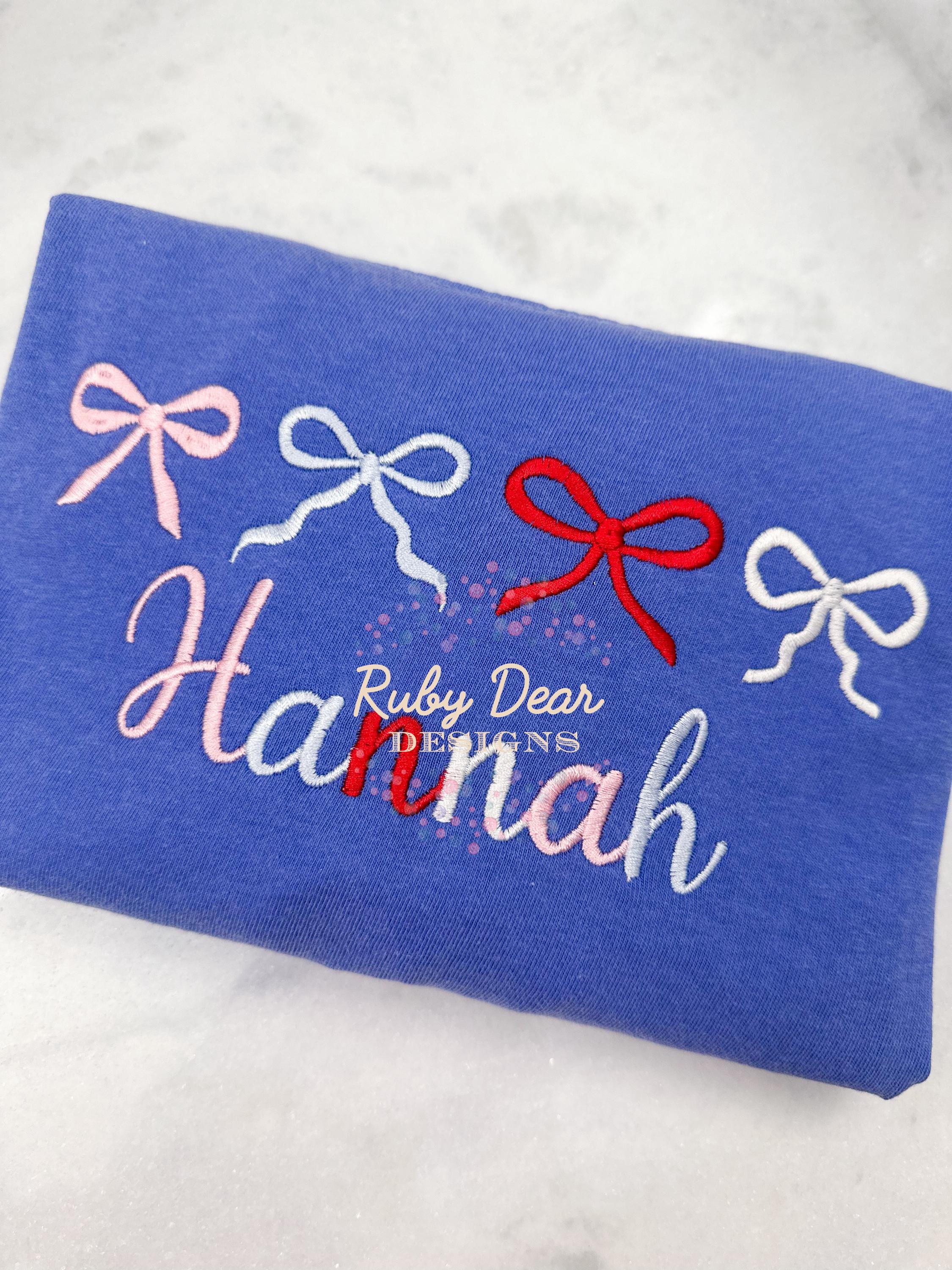 Bows In A Row Satin Stitch Machine Embroidery Design