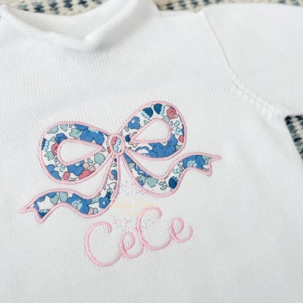 Classic Bow Appliqué Machine Embroidery Design