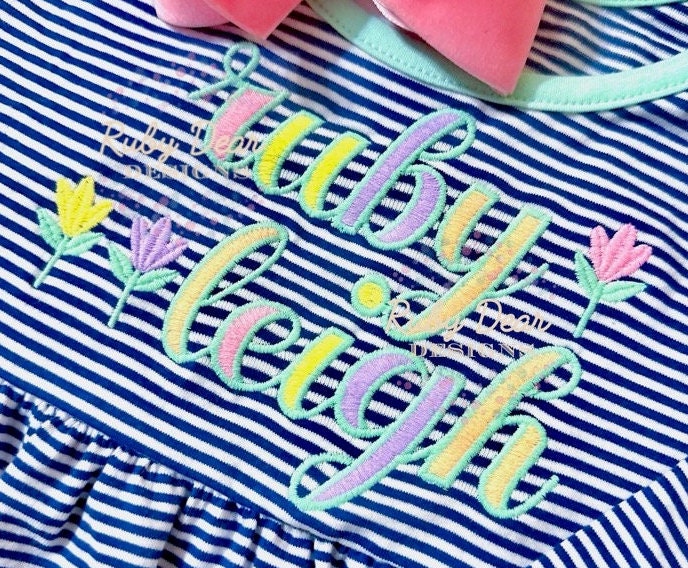 Tulip Standing Mini Satin Stitch Machine Embroidery Design