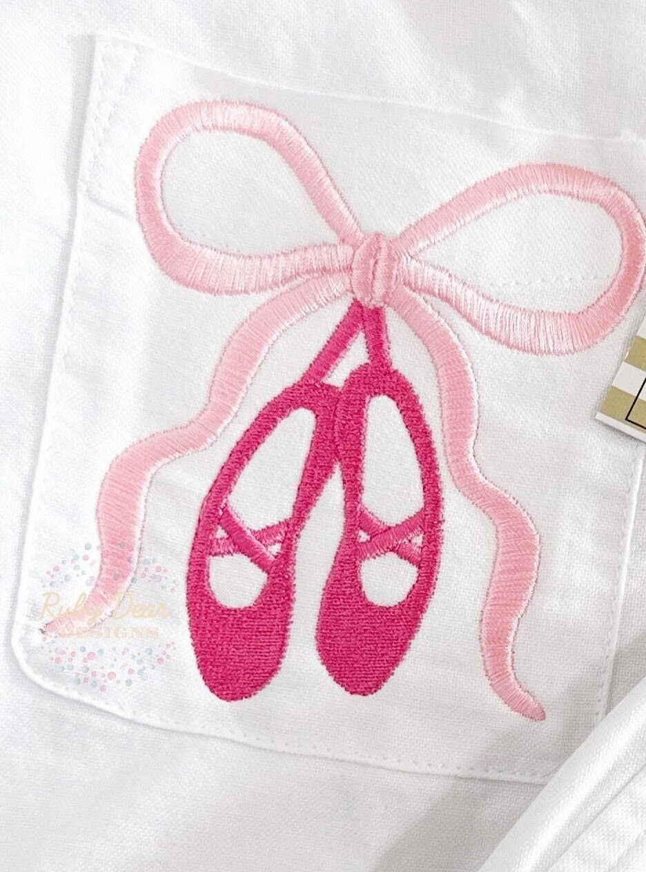 Ballet Bow Machine Embroidery Design