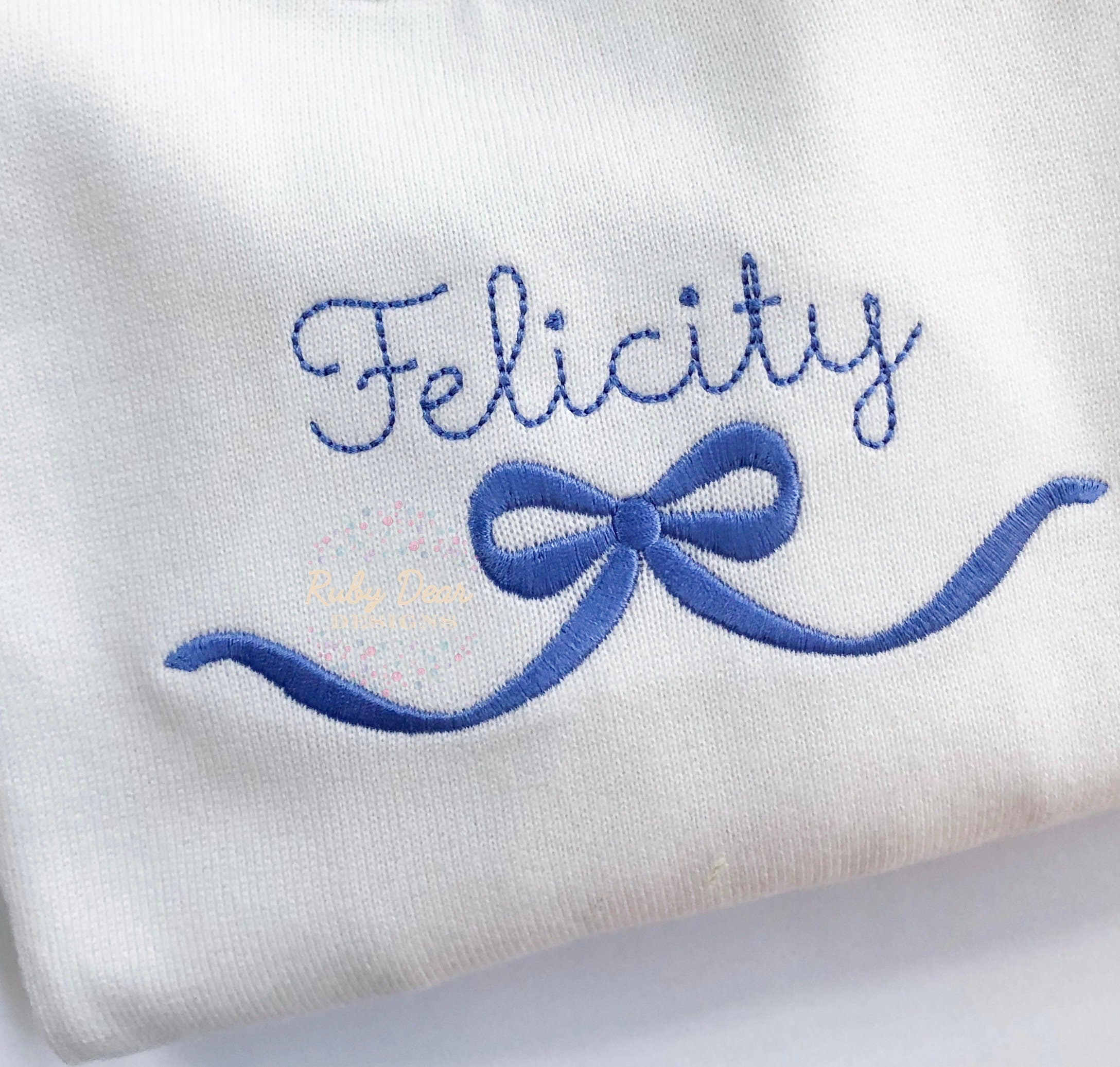 Sally Satin Bow Machine Embroidery Design