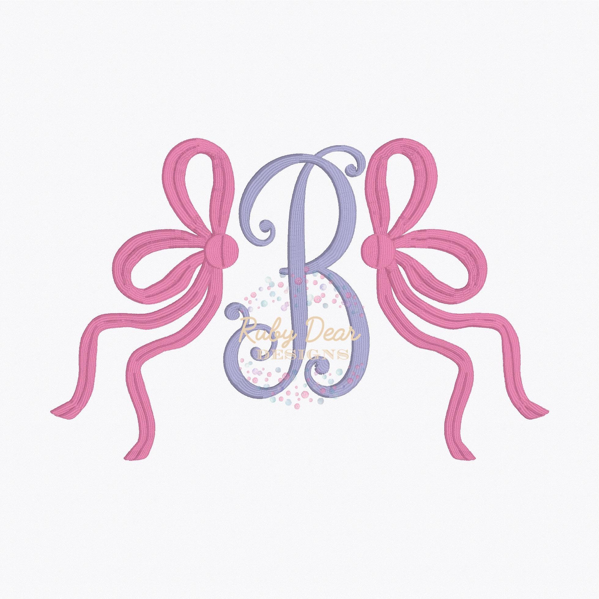 Bow In the Wind Satin Stitch Machine Embroidery Design