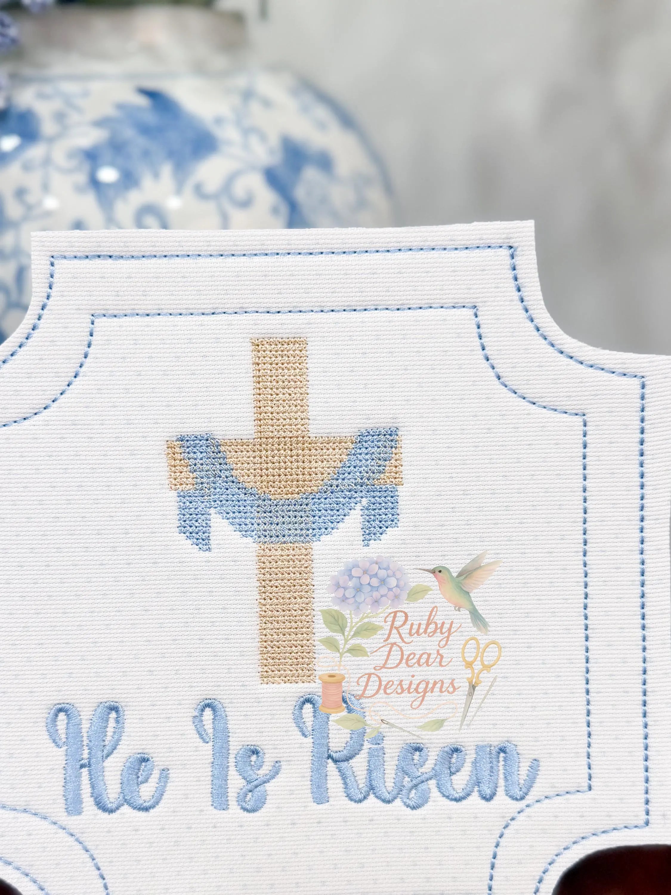 Cross Stitch Cross Dedication Easter Machine Embroidery Design